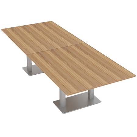 Skutchi Designs Rectangle 10 Person Conference Room Table, 48" W, 10 ft L, 29" H, Driftwood HAR-REC-48X119-DOU-XD21